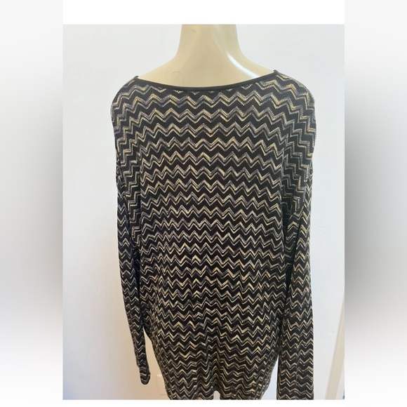 Plus size Emanuel Ungero Liberte v neck chevron pullover sweater size 3X - Picture 5 of 5